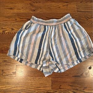Universal Thread Striped High-Waist Women’s Shorts - Blue & White